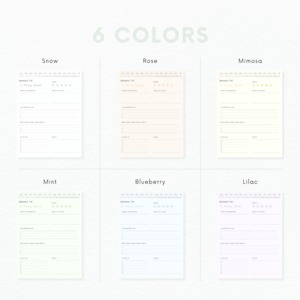 モーニングジャーナル┊︎6色セット┊︎感謝日記┊︎マインドフルネス┊︎リンク付き