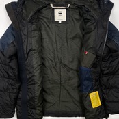 G-STAR RAW ジースター ロゥ デニム切替 フード付き 中綿 ジャケット サイズ M /ブラック×インディゴ/メンズ