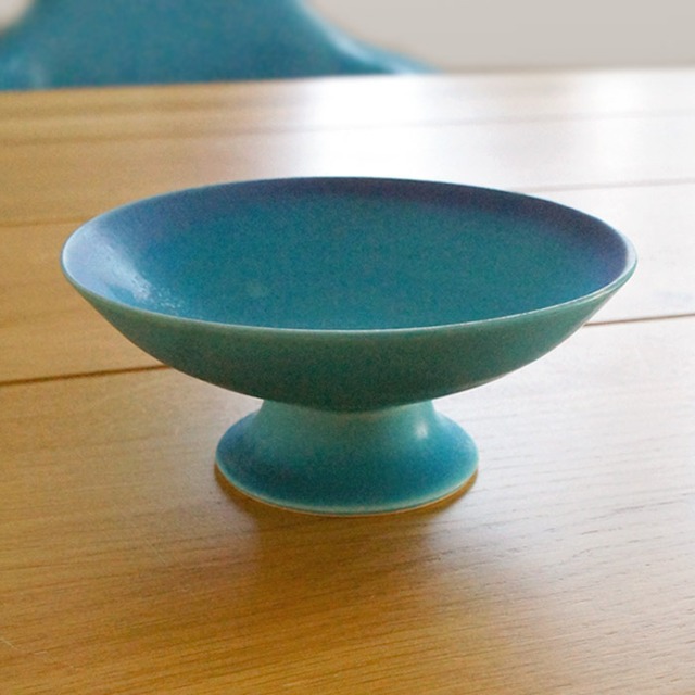 15249 　TOJIKITONYA　ターコイズブルー　高台鉢(丸)
