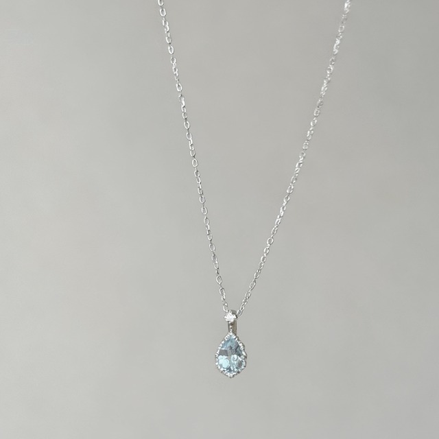 Milky天空の雫トパーズネックレス 2s