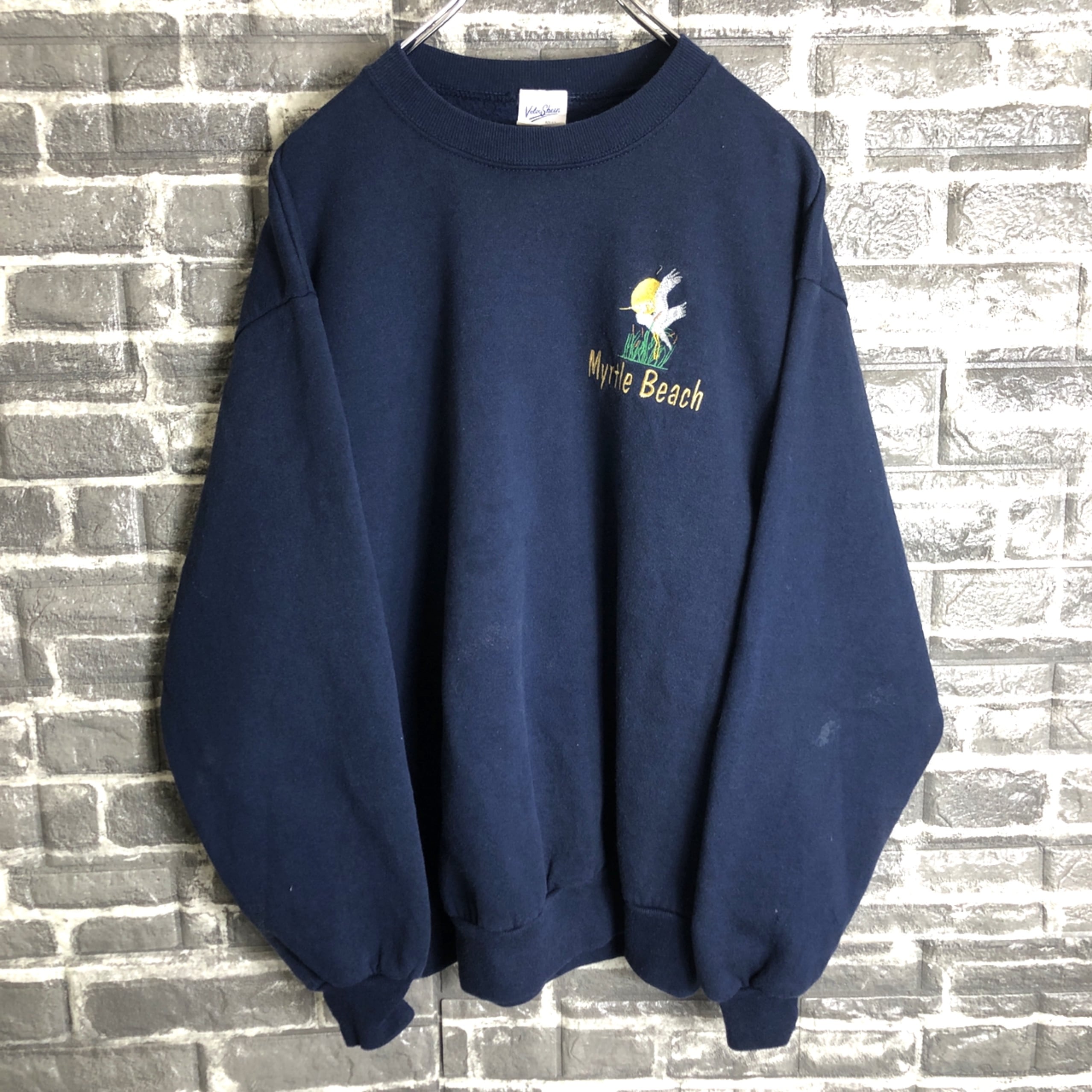 【レア】90s スウェット 刺繍ロゴ G ブラック ゆるだぼ L