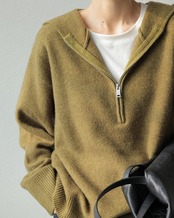Long sleeve hooded pullover Sweater T20126