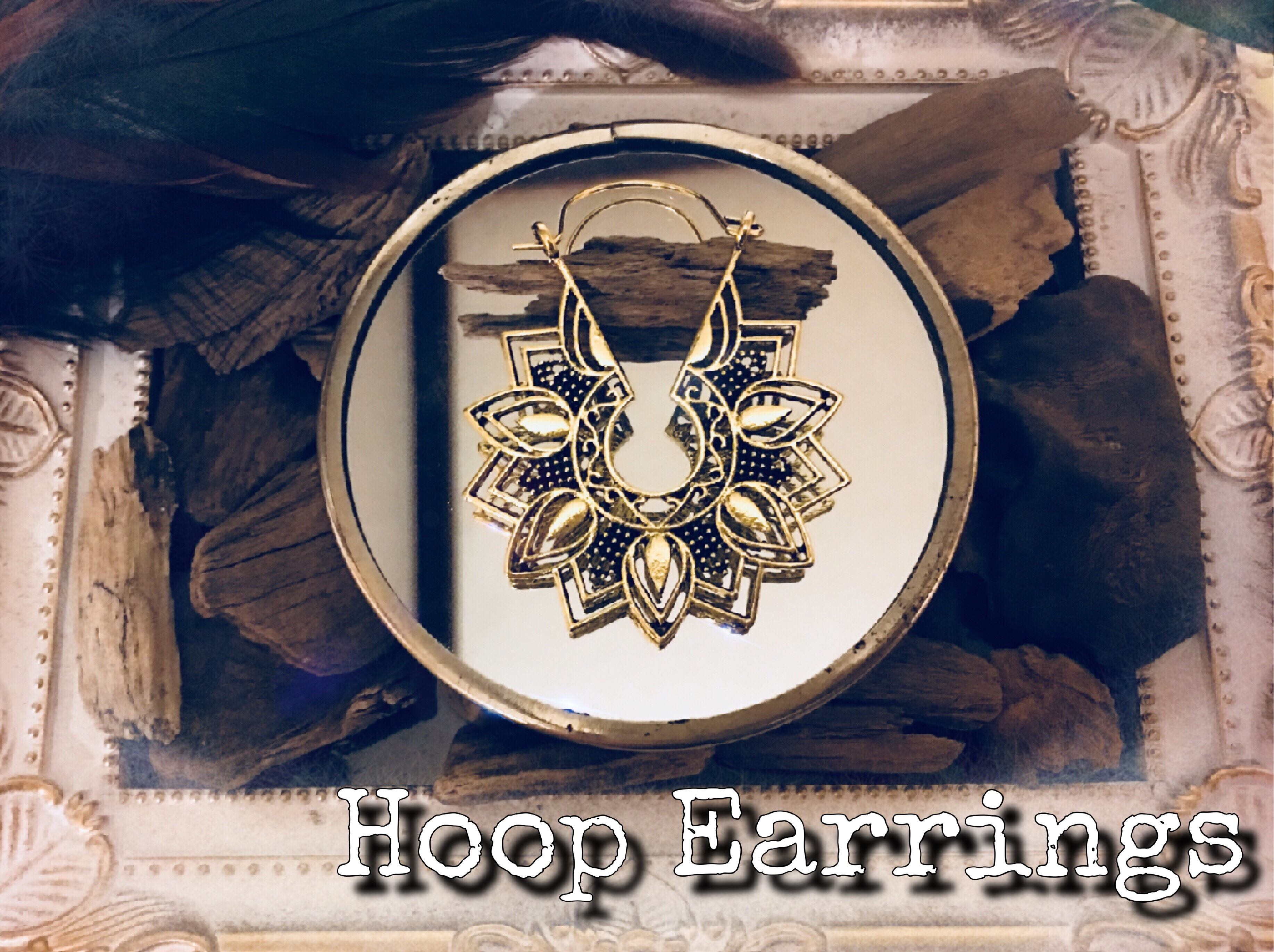 1ペア インカピアス フックピアス フープピアス エスニック アジアン ボヘミアン フラワー