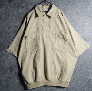 90s "Classics" beige double pocket knit polo shirt
