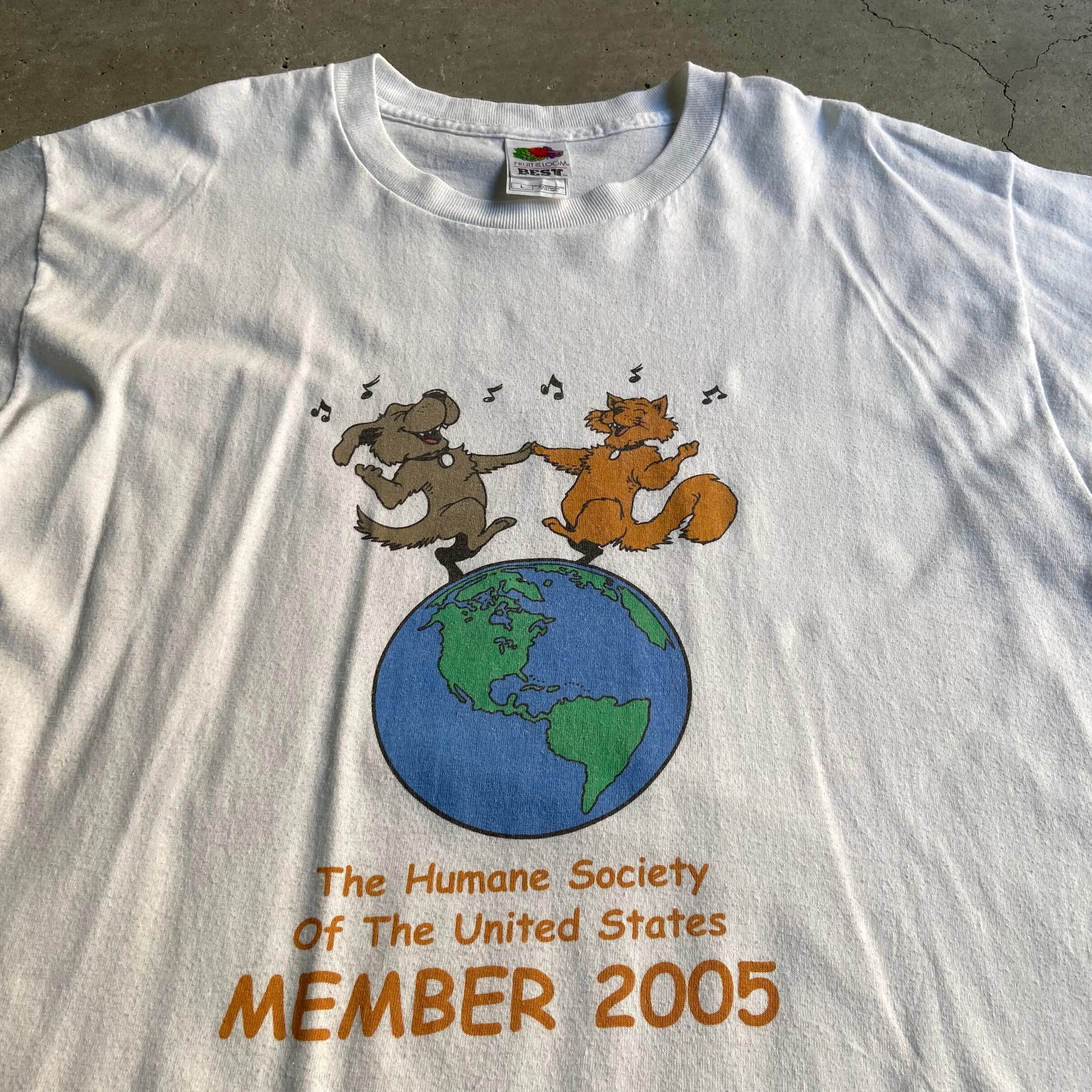 00年代 The Humane Society オオカミ 狼 アニマルプリント Tシャツ ...