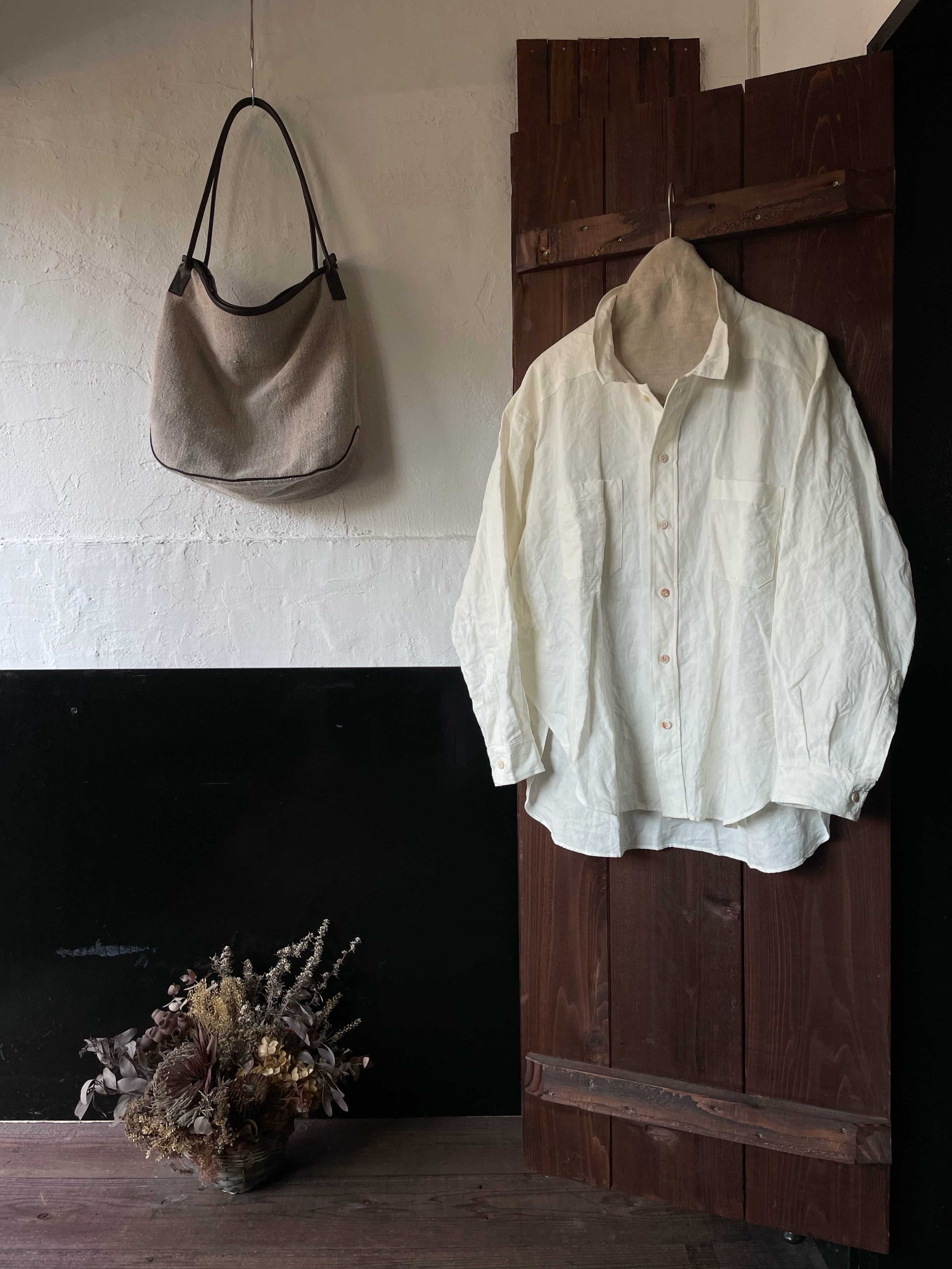 ANSNAM 牛飼いシャツ white | TALE COCOON 