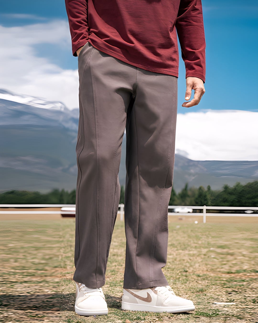 ルーズ ワイドレッグスポーティーパンツ 5色 E0110