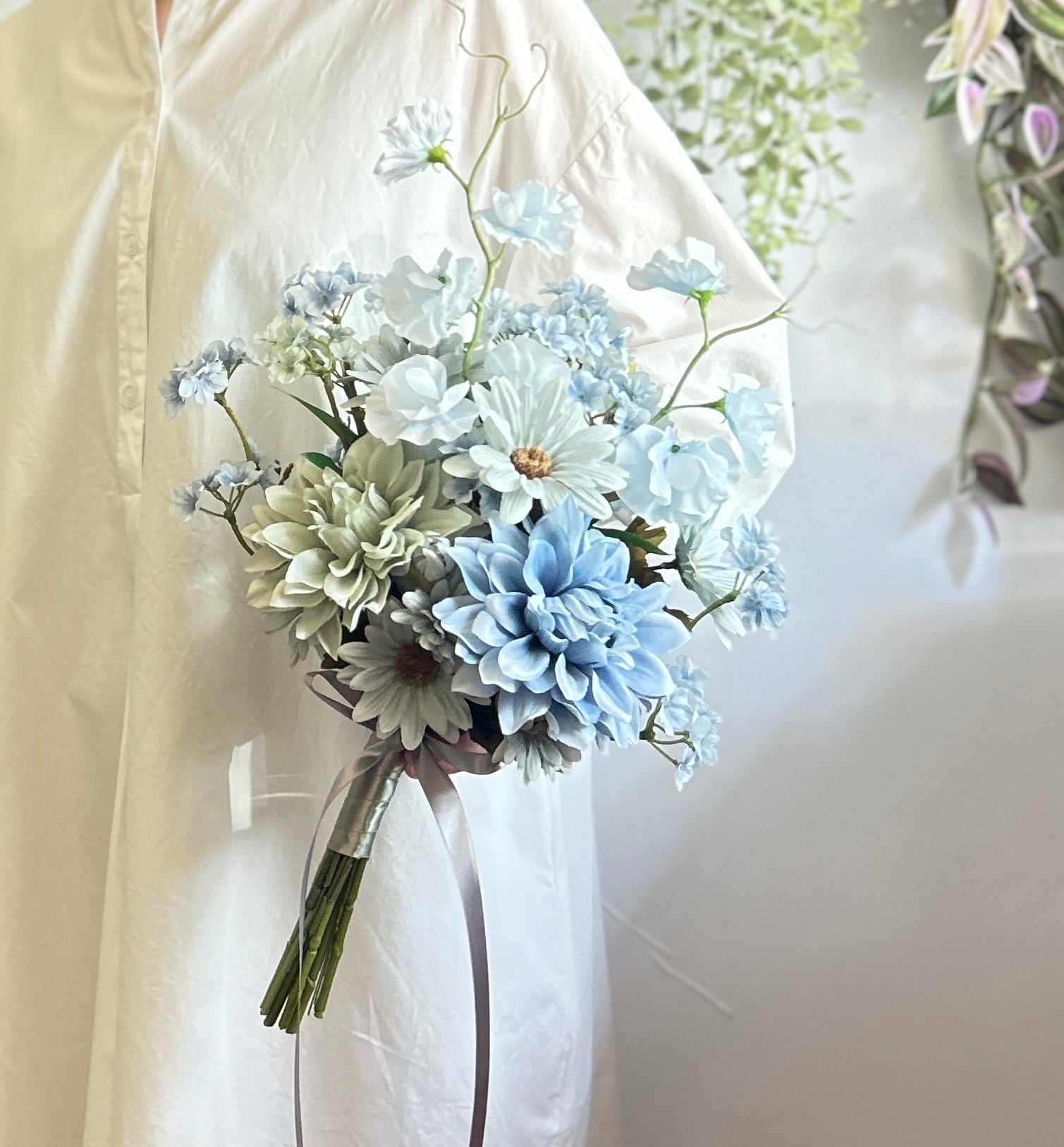 ブルーブルーブルー/アーティフィシャルフラワー/送料無料サービス作品