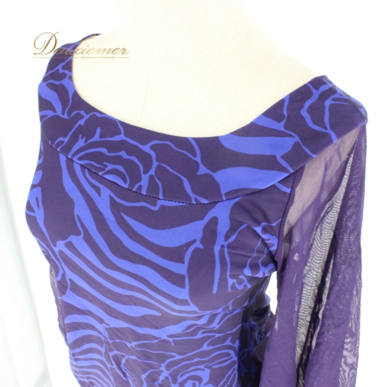 社交ダンス 衣装 スタンダード トップス レッスンウェア レディース ICHIOKU イチオク ブルー系 青 レース 長袖 練習着 かわいい 花柄 シック デザイン 薄手 おしゃれ 個性的 スタイリッシュ ストレッチ カジュアル ダンスウェア 発表会 舞台衣装 フォーマル レッスン着 動きやすい 運動用 季節問わず