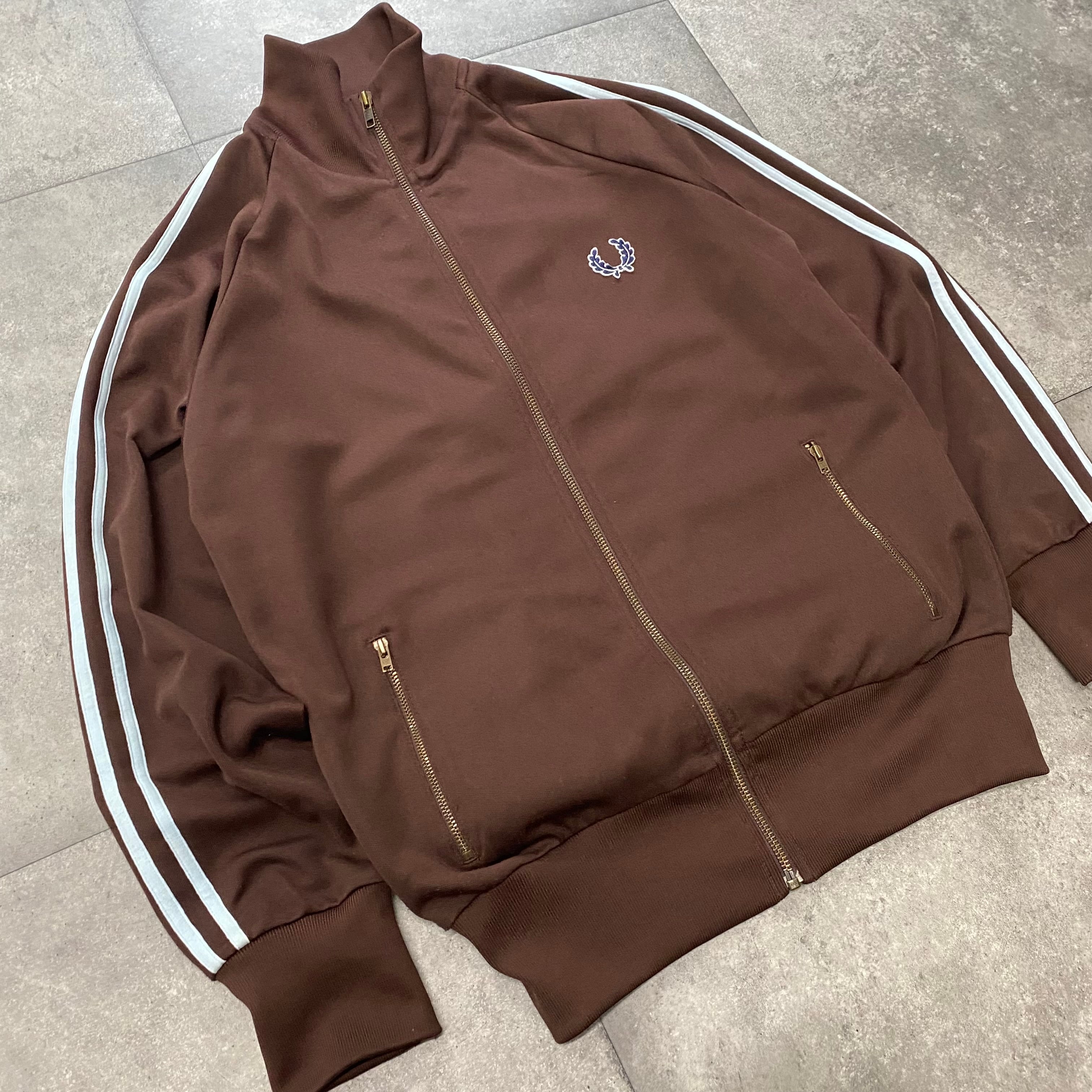 FRED PERRY トラックジャケット　ジャージ　ブラウン　S