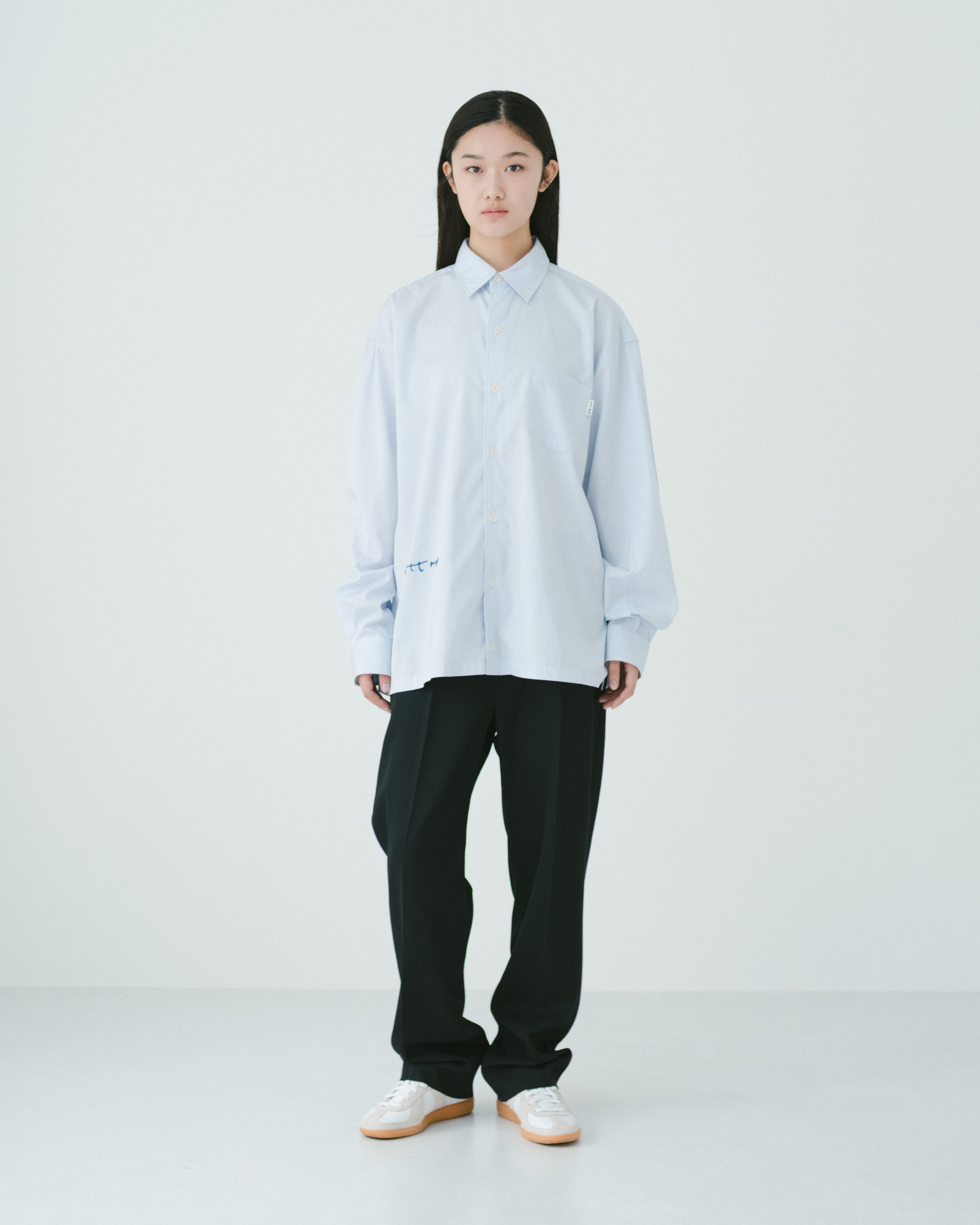 Regular collar shirt（WHITE STRIPE） | TTTMSW