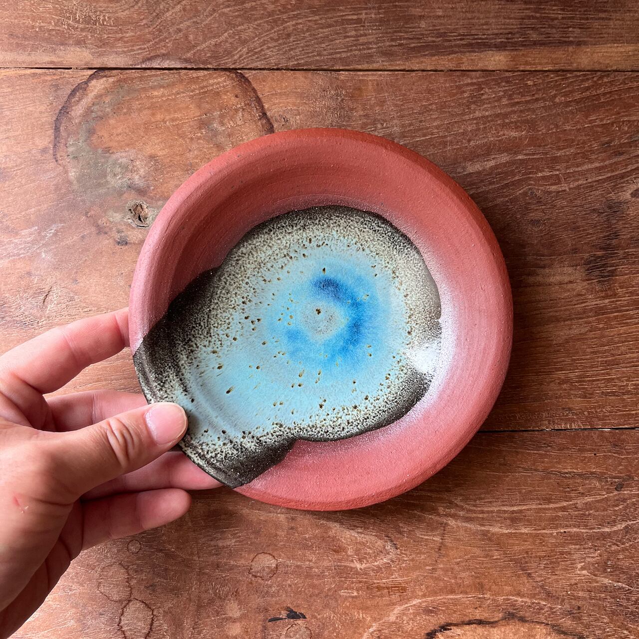 陶匠魂】陶芸家 BL / 「laguna」赤土 小皿4 No.228