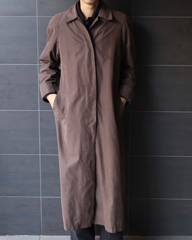 Fly front bal collar coat