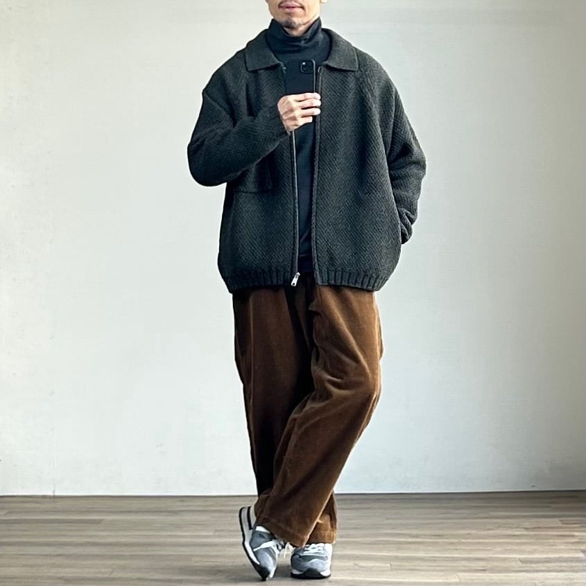 け*ち様 STILL BY HAND 5Gニットブルゾン　カーディガン STILL BY HAND - 【ラスト1点】5Gニットブルゾン(BLACK) | Salty