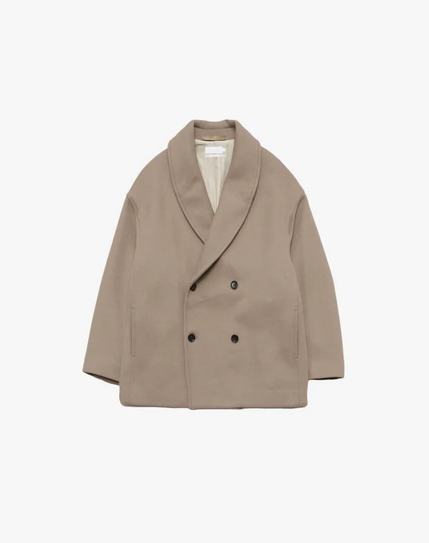ジャケット・アウター Graphpaper Melton Shawl Collar Coat Graphpaper - グラフペーパー / SCALE OFF MELTON SHAWL COLLAR COAT