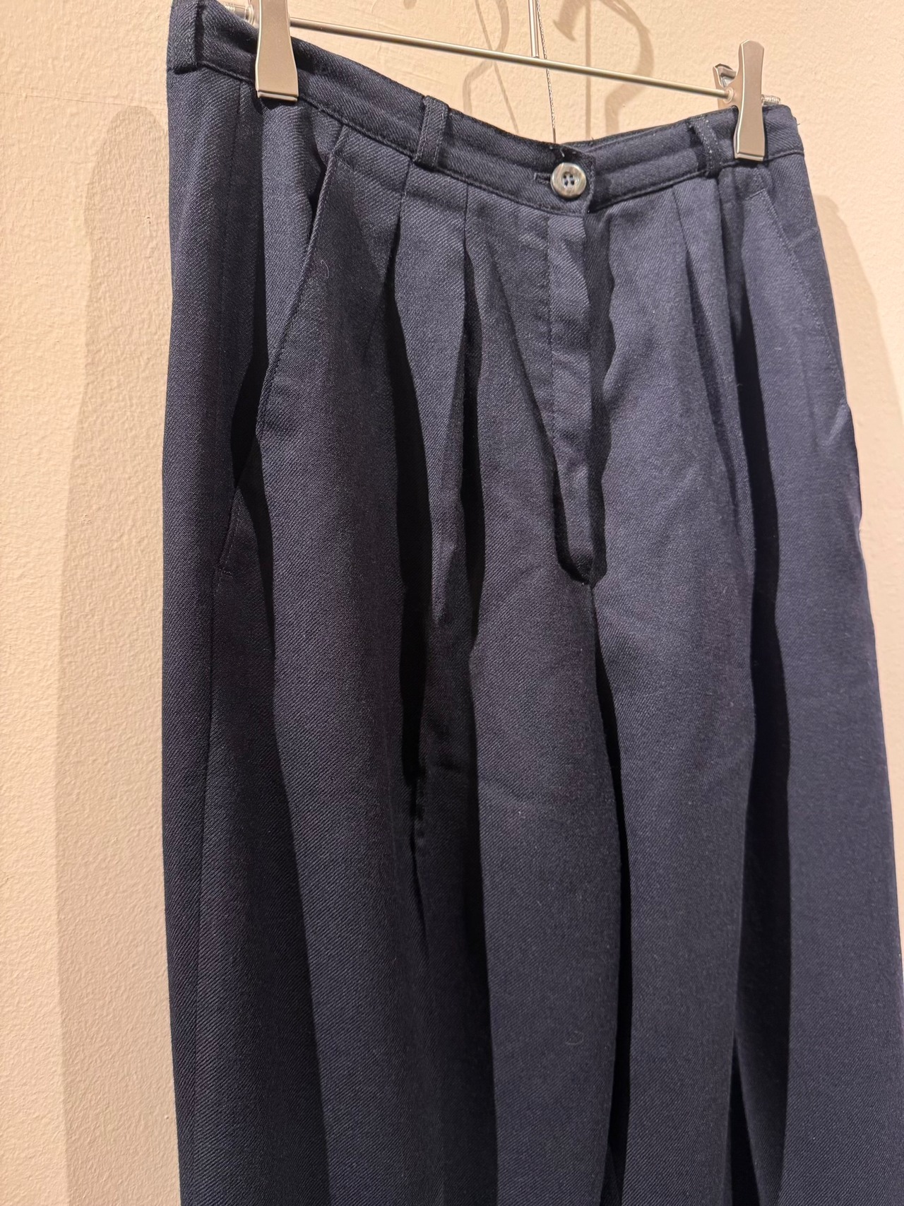 pure wool タックパンツ