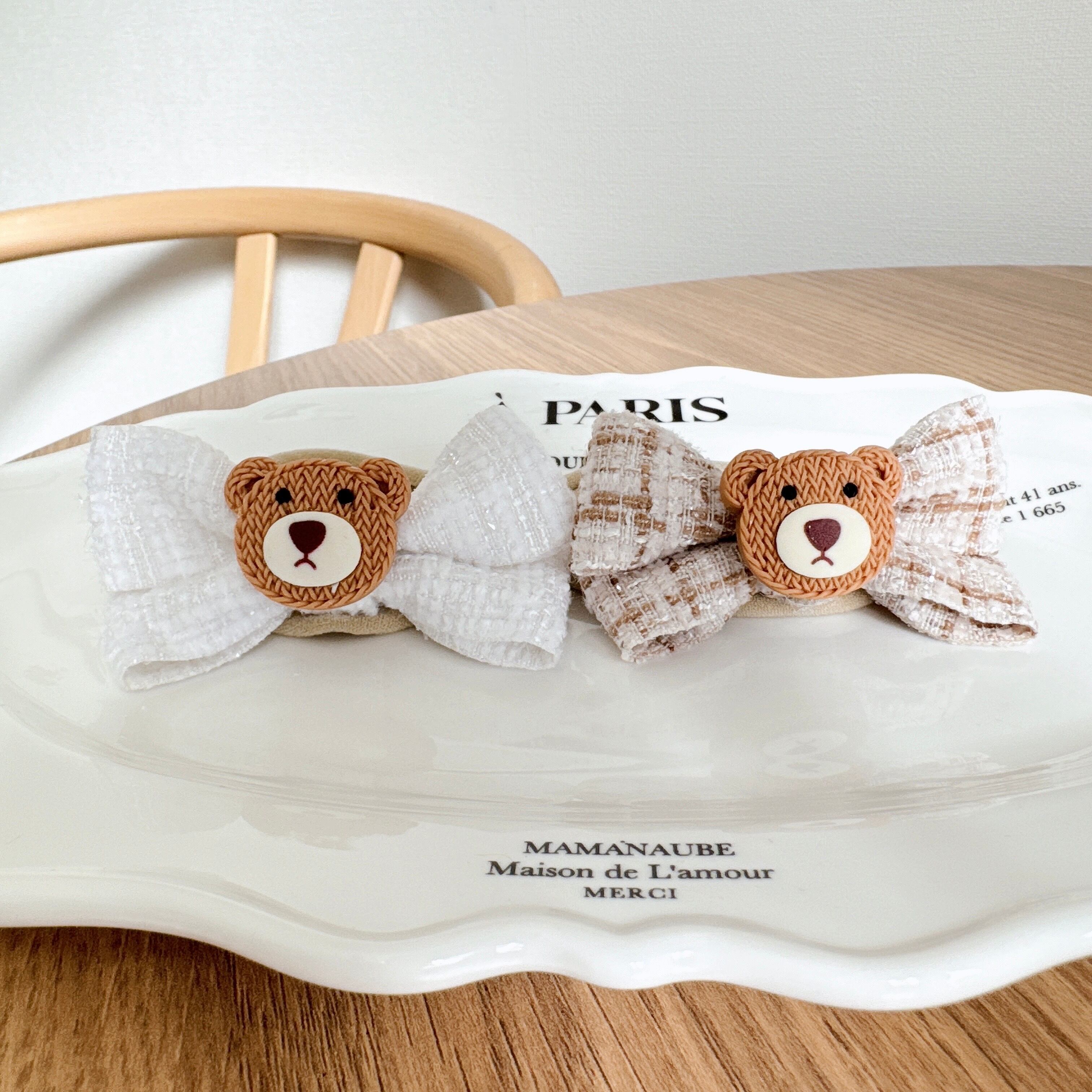 クマさんリボンヘアバンド