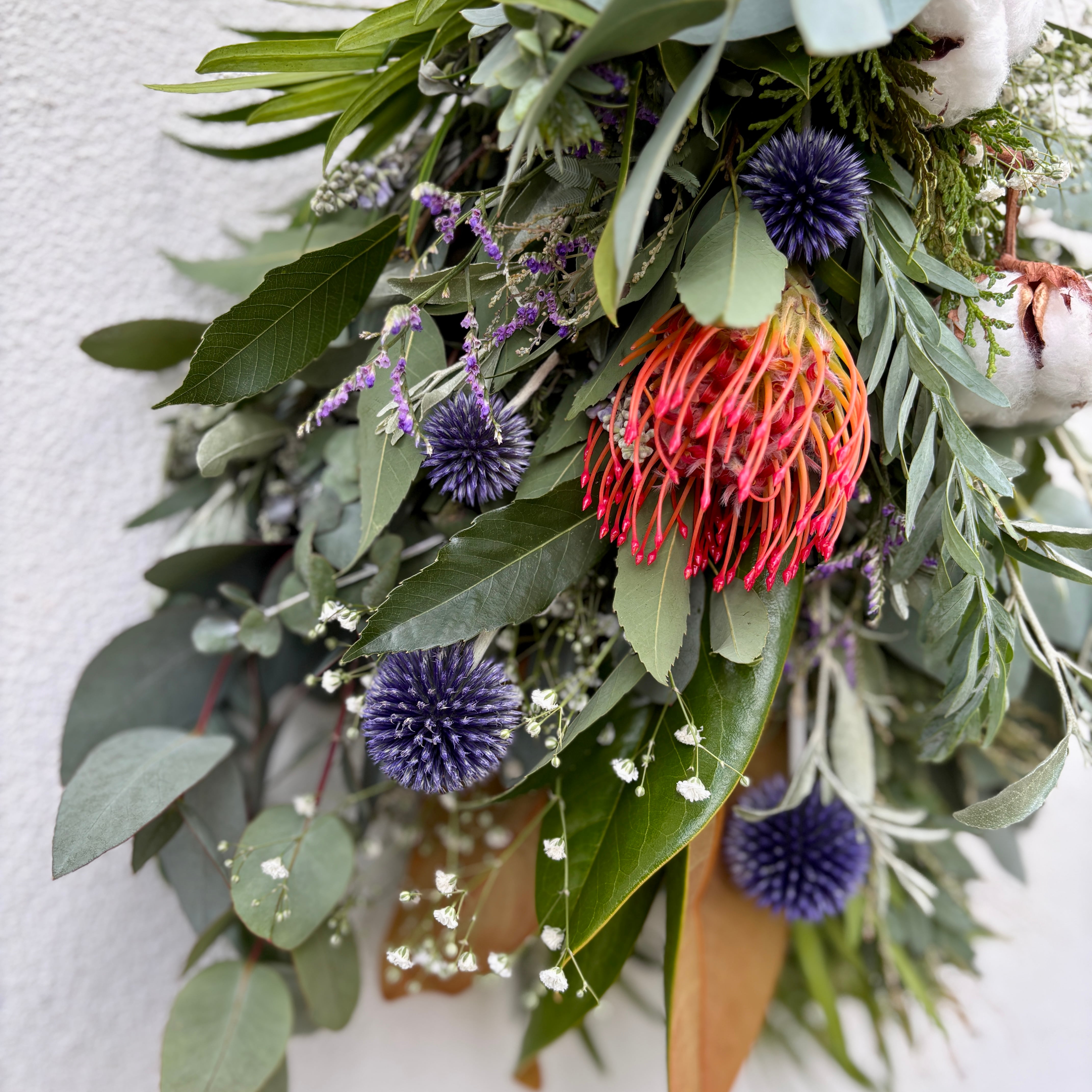 summer grove 夏木立のグリーンスワッグ 39cm ナチュラルグリーンの