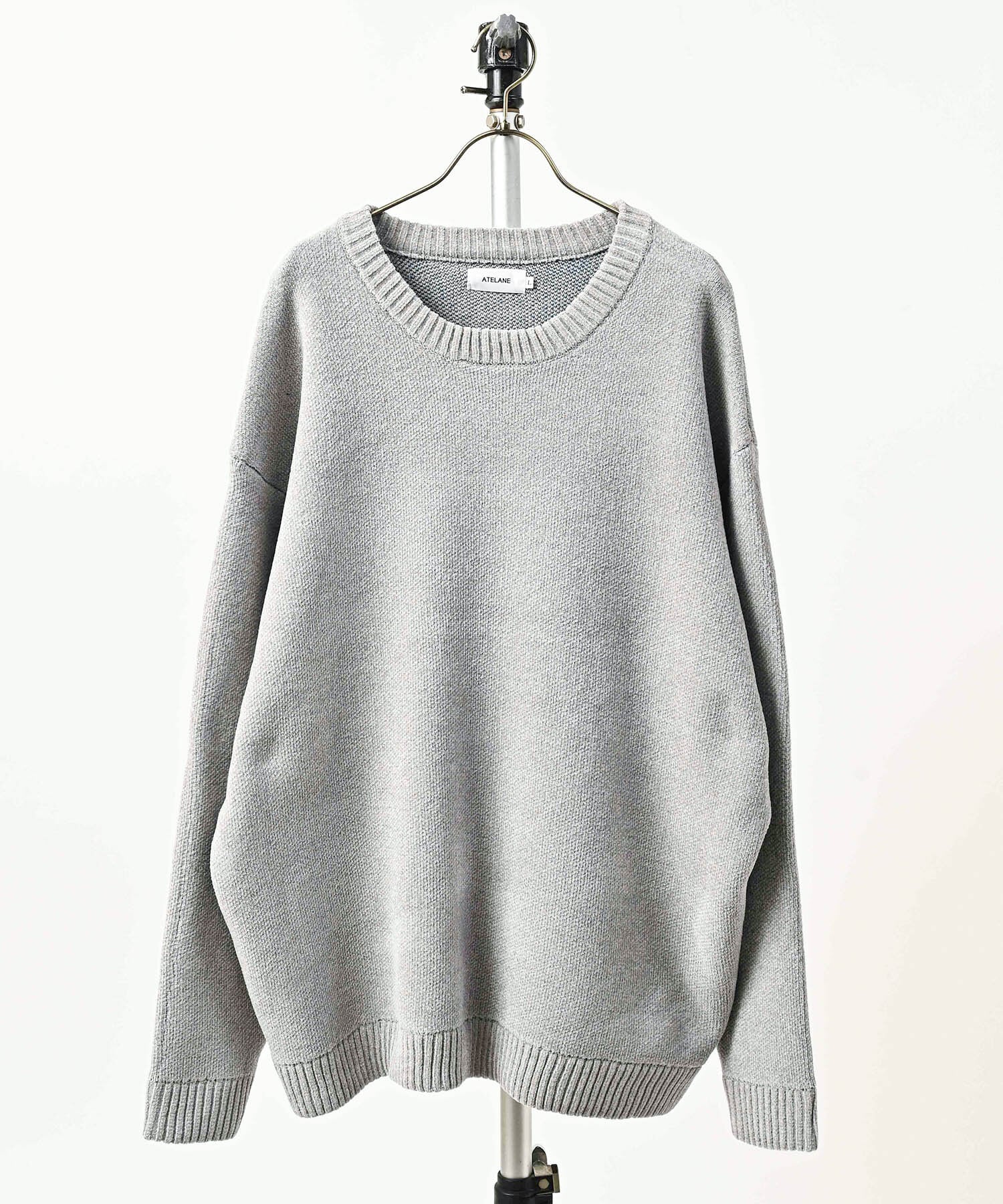 ATELANE Chenille Knit Crew Neck (GRY) 26A-21023