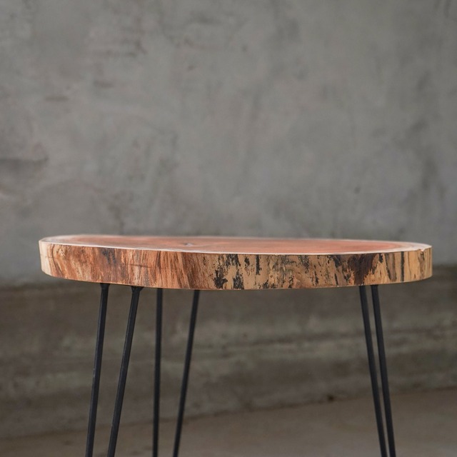 欅の輪切り コーヒーテーブル③（高さ・カラー変更無料）