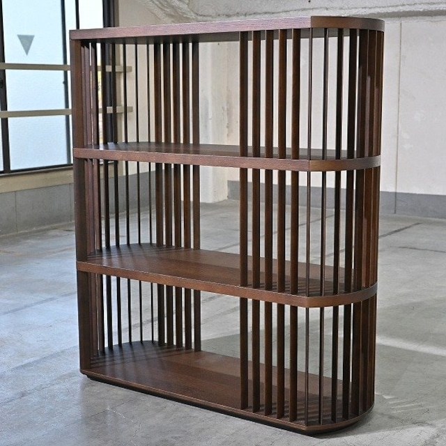 arflex 75万「CASTELLO」オープンシェルフ オーク材 格子 3段 ラック 棚 本棚 飾り棚 収納 リビング ブック カステッロ アルフレックス