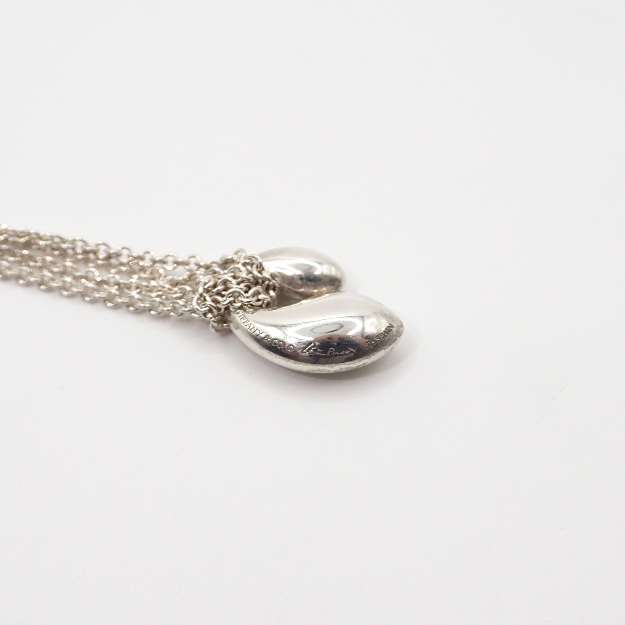 【美品】Tiffany & Co. ティファニー ティアドロップ ネックレス Tiffany&Co. ダブルティアドロップネックレス シルバー925