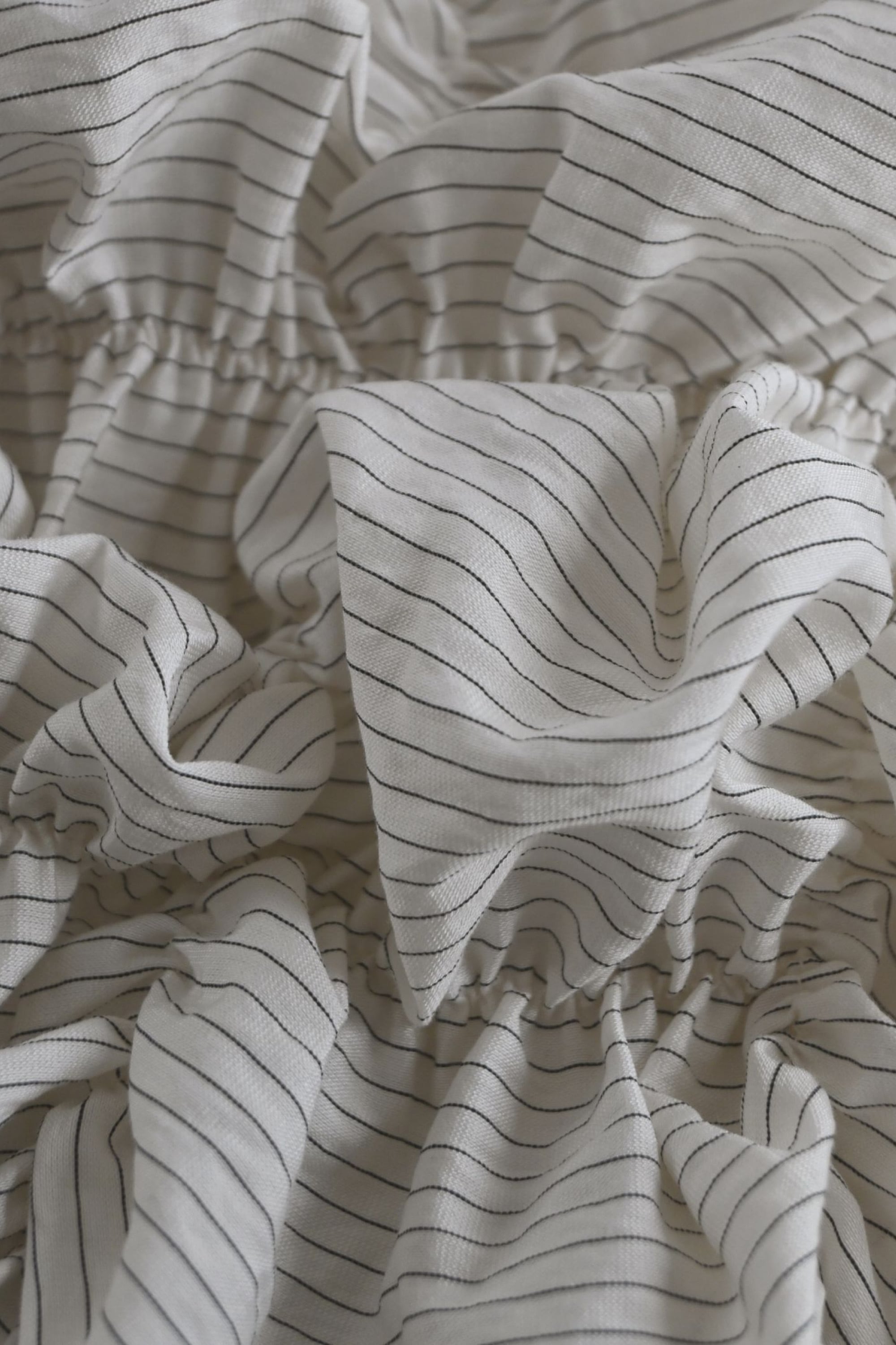 WILLFULLY whip shirring stripe 2way tops ウィップ シャーリング