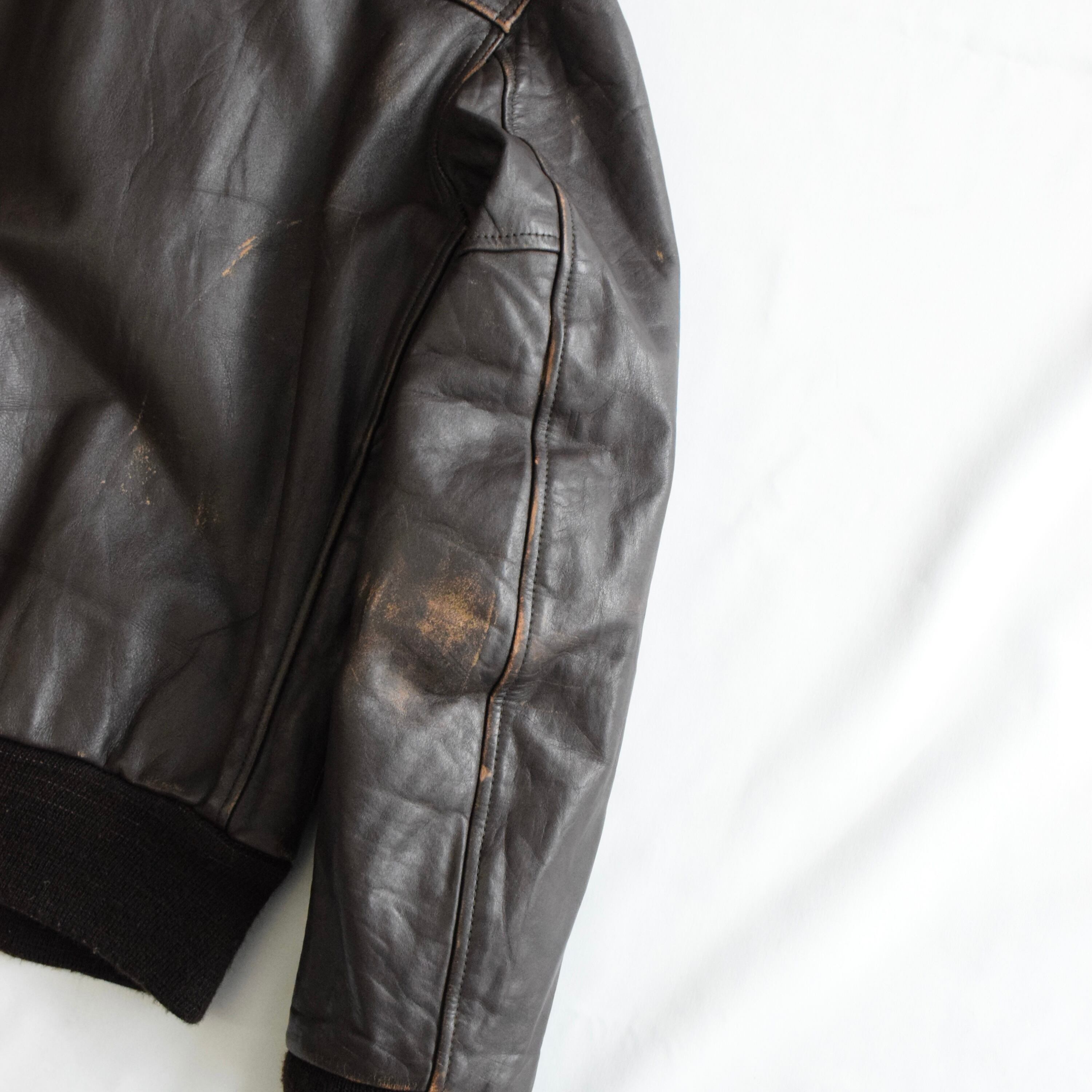 70s Schott A-2フライトレザージャケット メンズ38 ブラウン ショット
