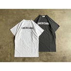 AMERICANA(アメリカーナ) High Gauge Cotton Wide Sleeve Tunic Print Tee With Seam Pocket