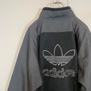 adidas embroidery fleece jacket size L 相当　配送C