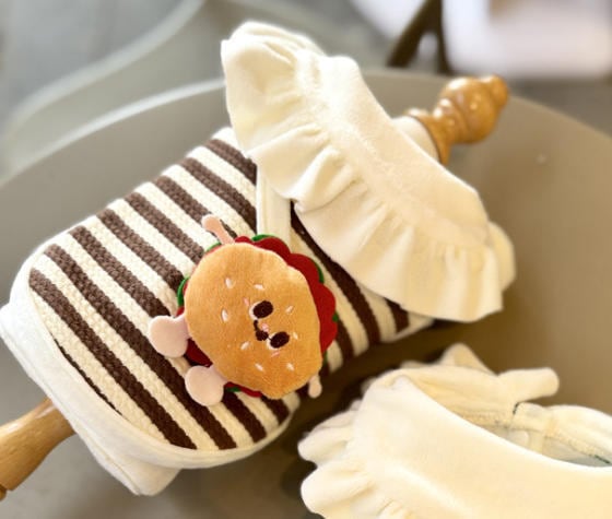 〖予約〗1103202 ボーダーフリルトップスwithミニバーガー