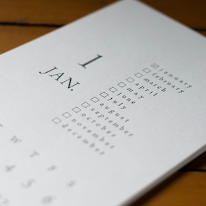 大枝活版室 / LETTER PRESS CALENDAR 2024〈カレンダー・活版・活版印刷・スケジュール 〉