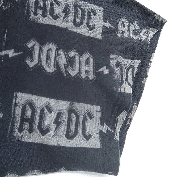 古着 DELTA デルタ AC/DC プリントTシャツ バンドTシャツ ブラック