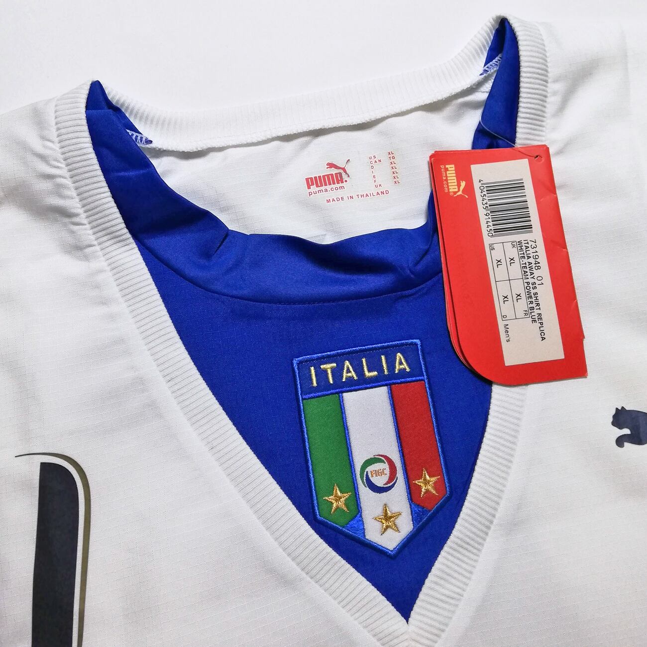 新品 PUMA 06W杯 イタリア代表 ユニフォーム Gilardino XL イタリア代表 2006 Puma アウェイ半袖 ユニフォーム #11 GILARDINO