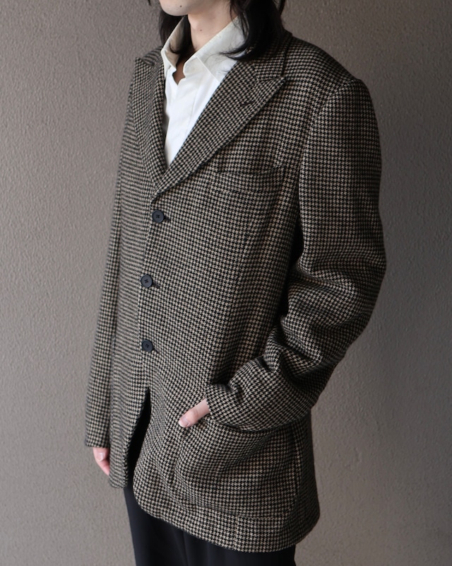 【Bottega Veneta】houndstooth wool tailored jacket