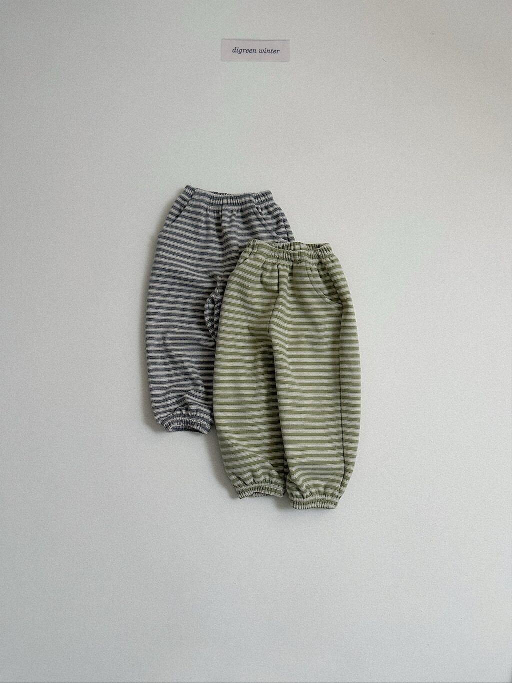 cherry stripe jogger pants【digreen】※11月下旬〜12月上旬発送予定