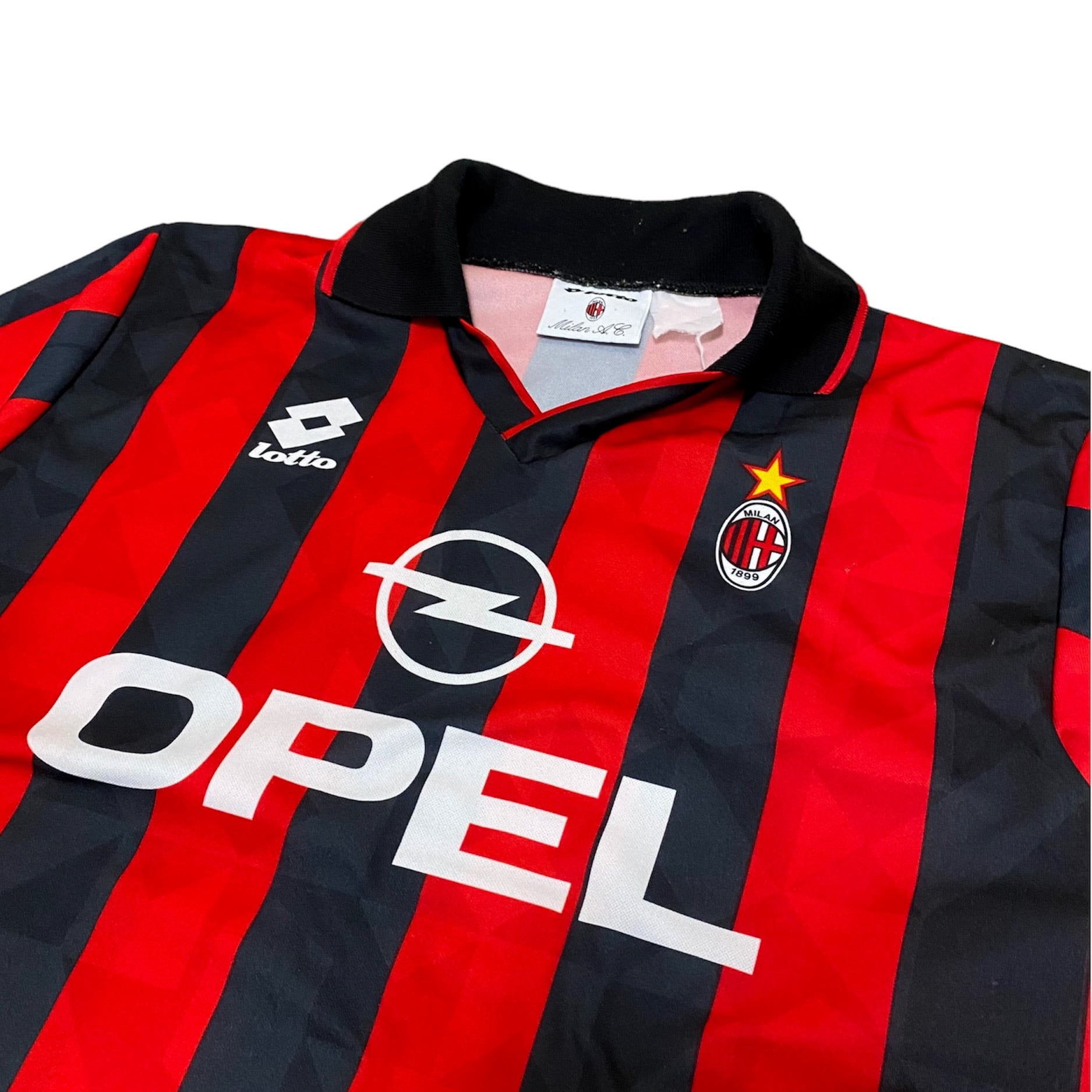 90's lotto ”AC Milan” Football Shirt ACミラン フットボール サッカー ユニフォーム シャツ スポーツ 古着  ヴィンテージ WhiteHeadEagle
