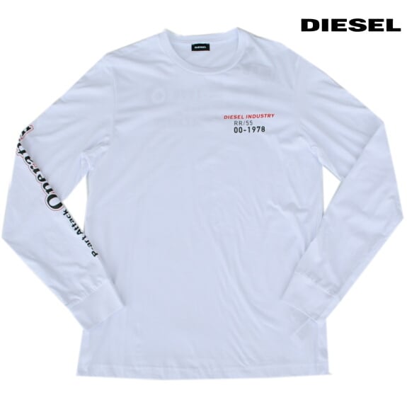 DIESEL ディーゼル Tシャツ 長袖 プリント Tシャツ ロンT メンズ　T-DIEGO-LS-K25 WHITE 2021年秋冬モデル |  BEES HIGH powered by BASE