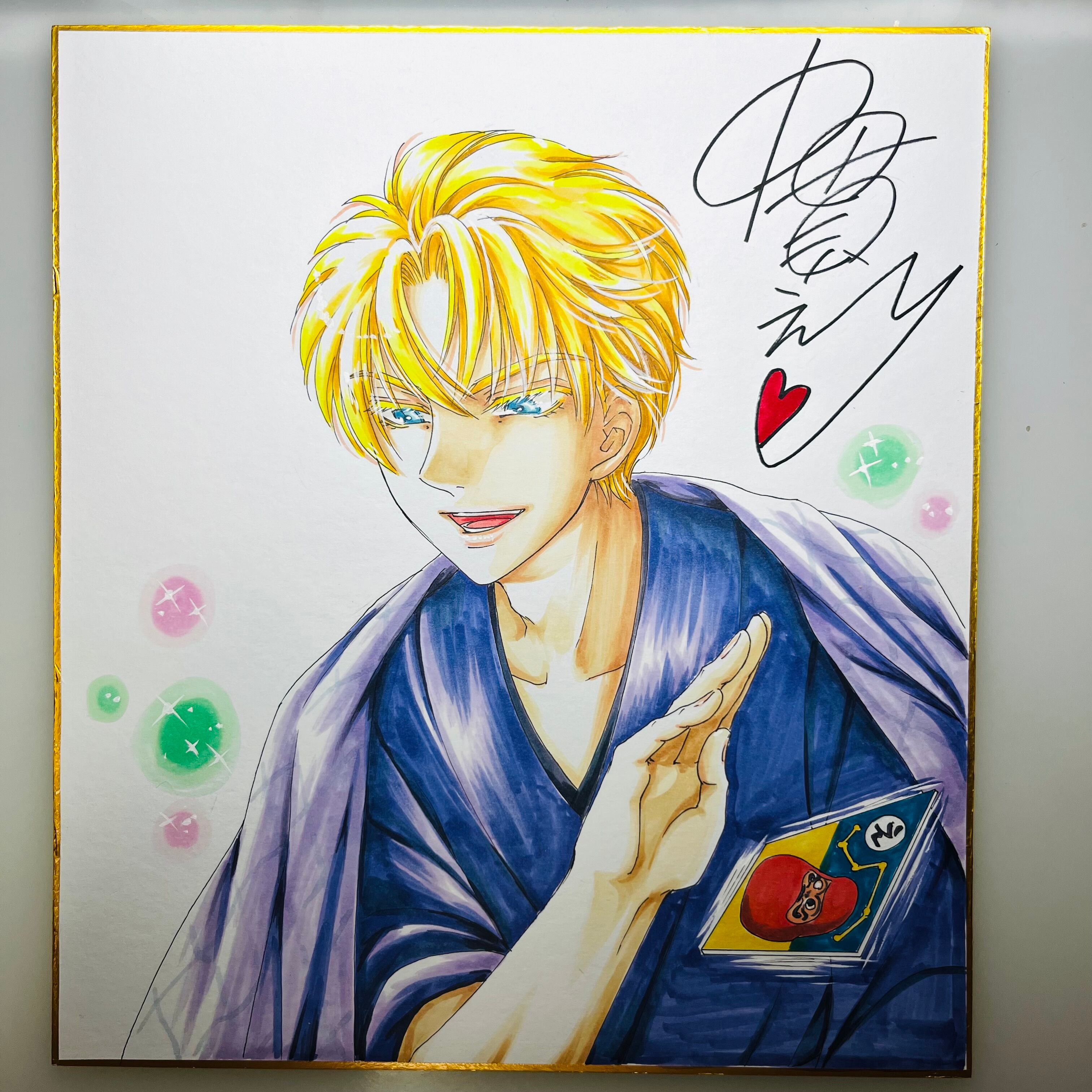 直筆イラスト色紙 輝（かるた） | 中貫えりSHOP