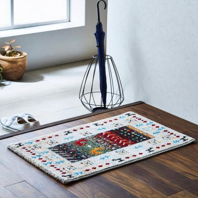 コストコ再販商品 【2セット】ウィルトン織マット 50ｘ80cm イビサアイボリー