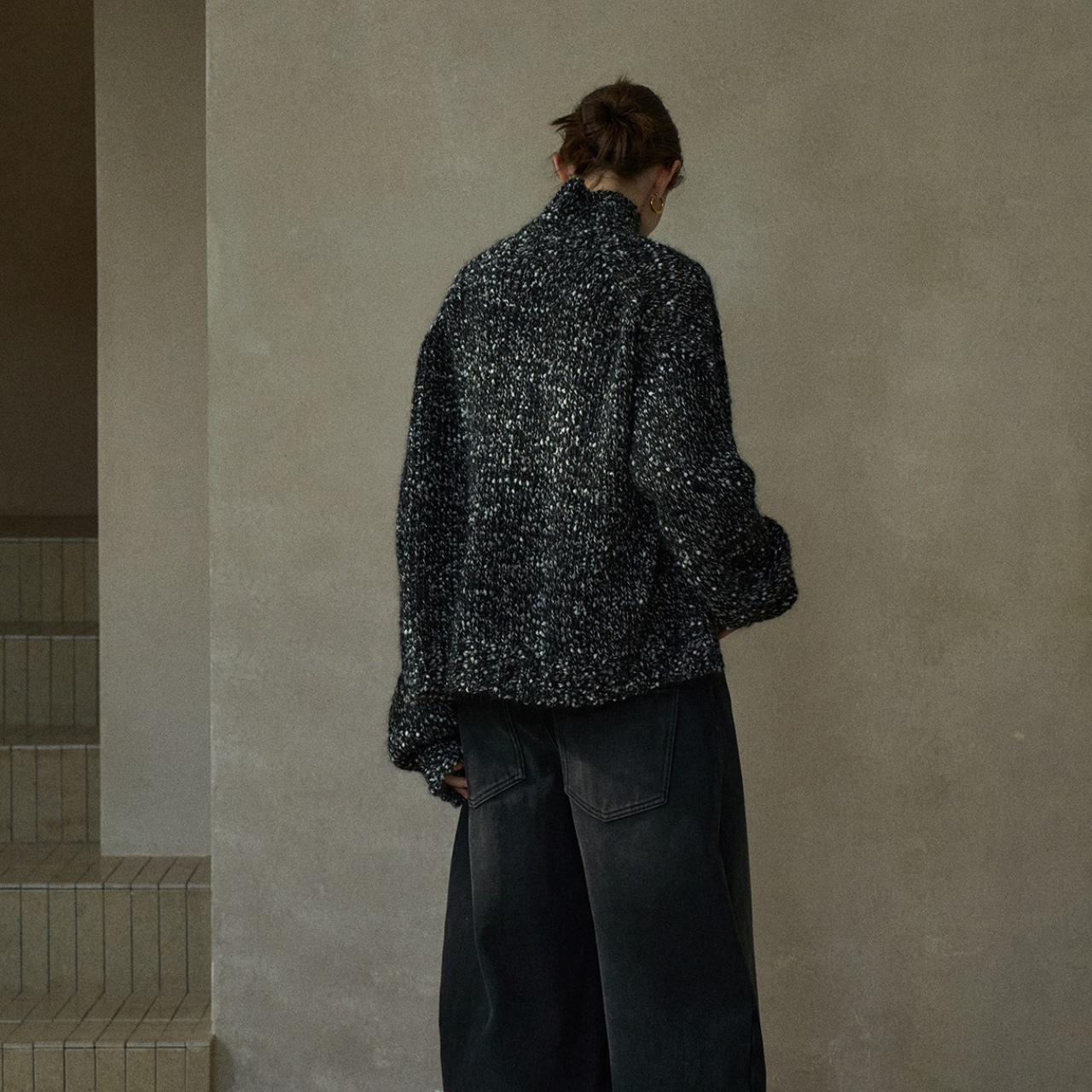 Speckled Knit Cardigan T3773