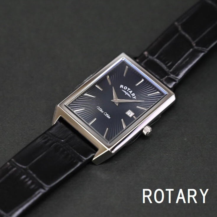 特価☆ ROTARY ロータリー メンズ腕時計 GS08020/05 角型 2針 牛革 ...