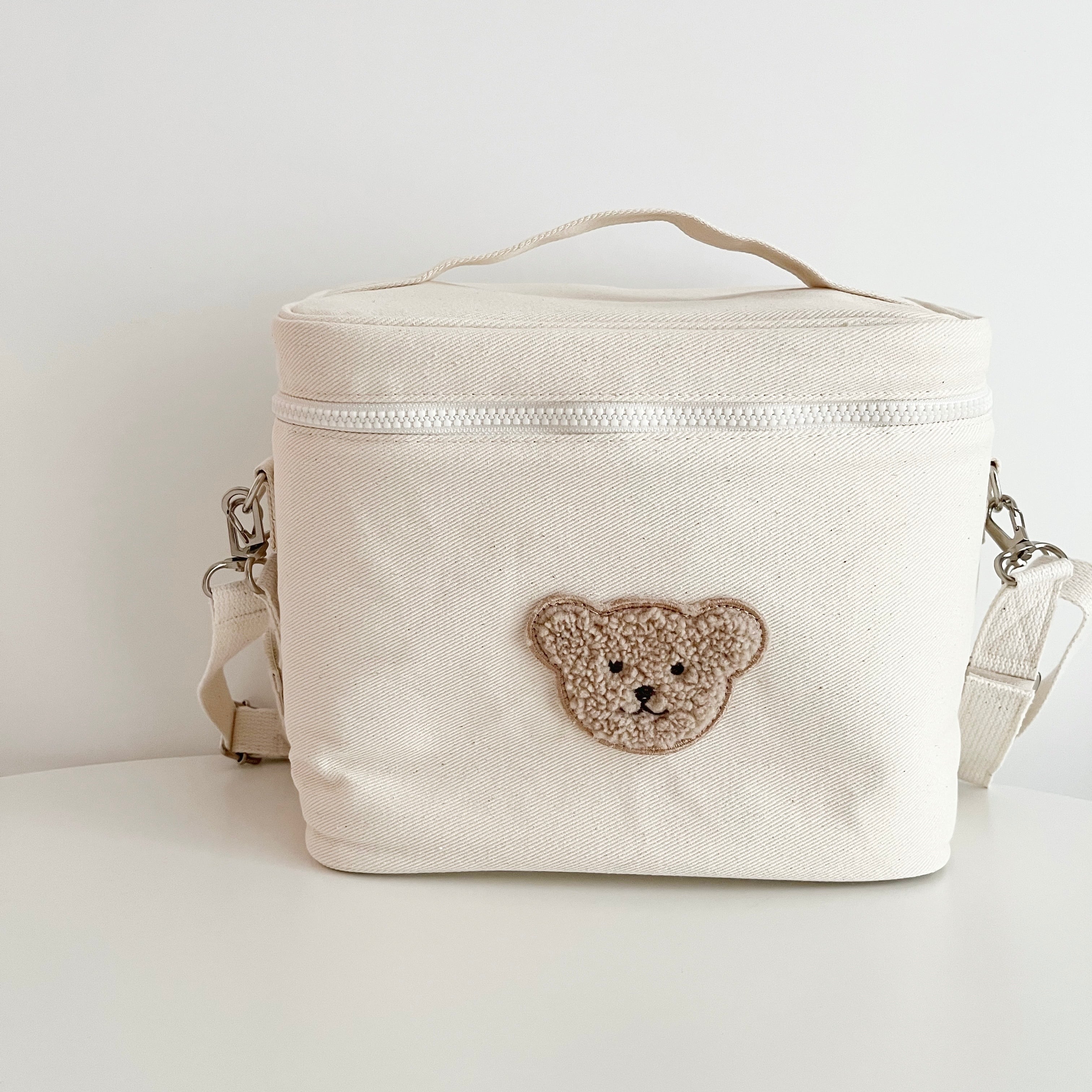 licenfuwari様 オーダーくまさん付きバッグ完成品 ビン型チャック付