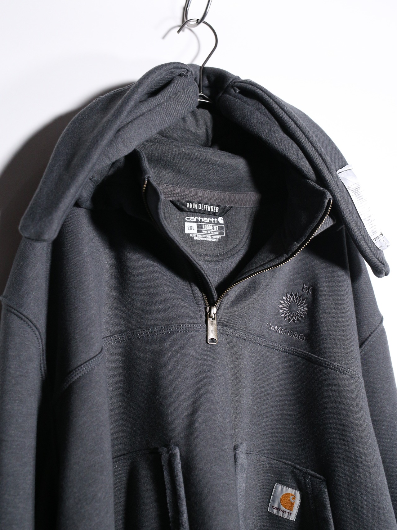 REMAKE / "carhartt" XXL usagi custom cropped hoodie - 14