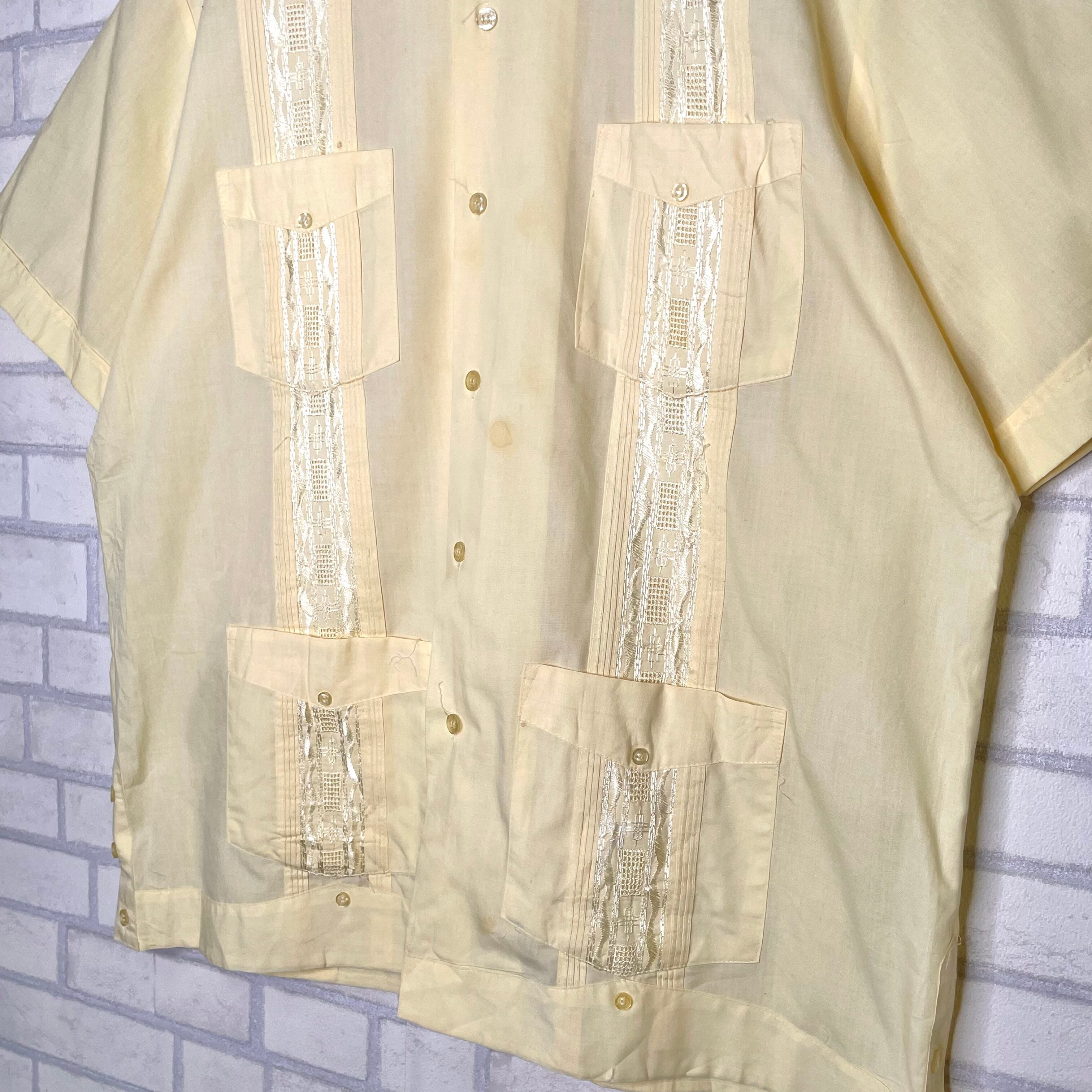 guayabera by HABAND 半袖キューバシャツ L（XL相当） ポリエステル