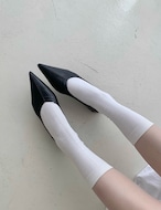 【新作5%OFF・3日間】Sharp Flat Shoes_2colors