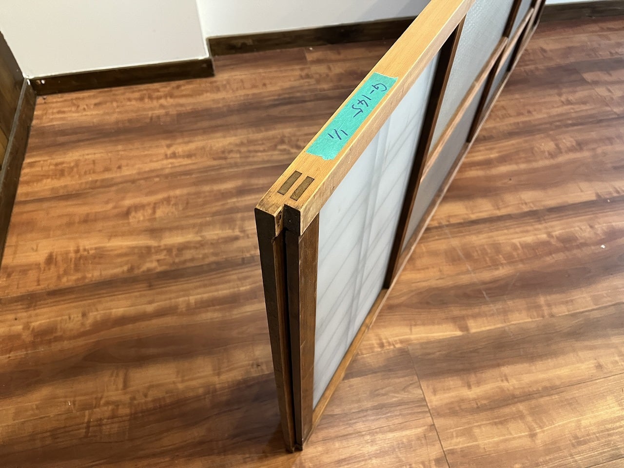 G-145【すりガラスとかすみガラスの組子の引き戸建具】 | フルタテ