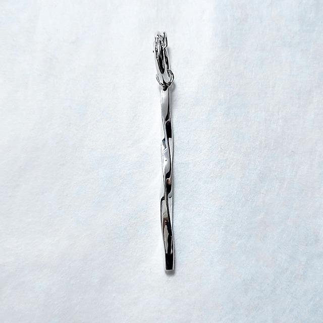 <鏡面> twist 180° bar pierce - pure silver