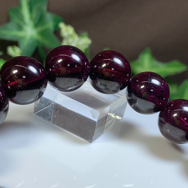 希少！ハイクオリティ♪大玉ロードライトガーネット ブレスレット