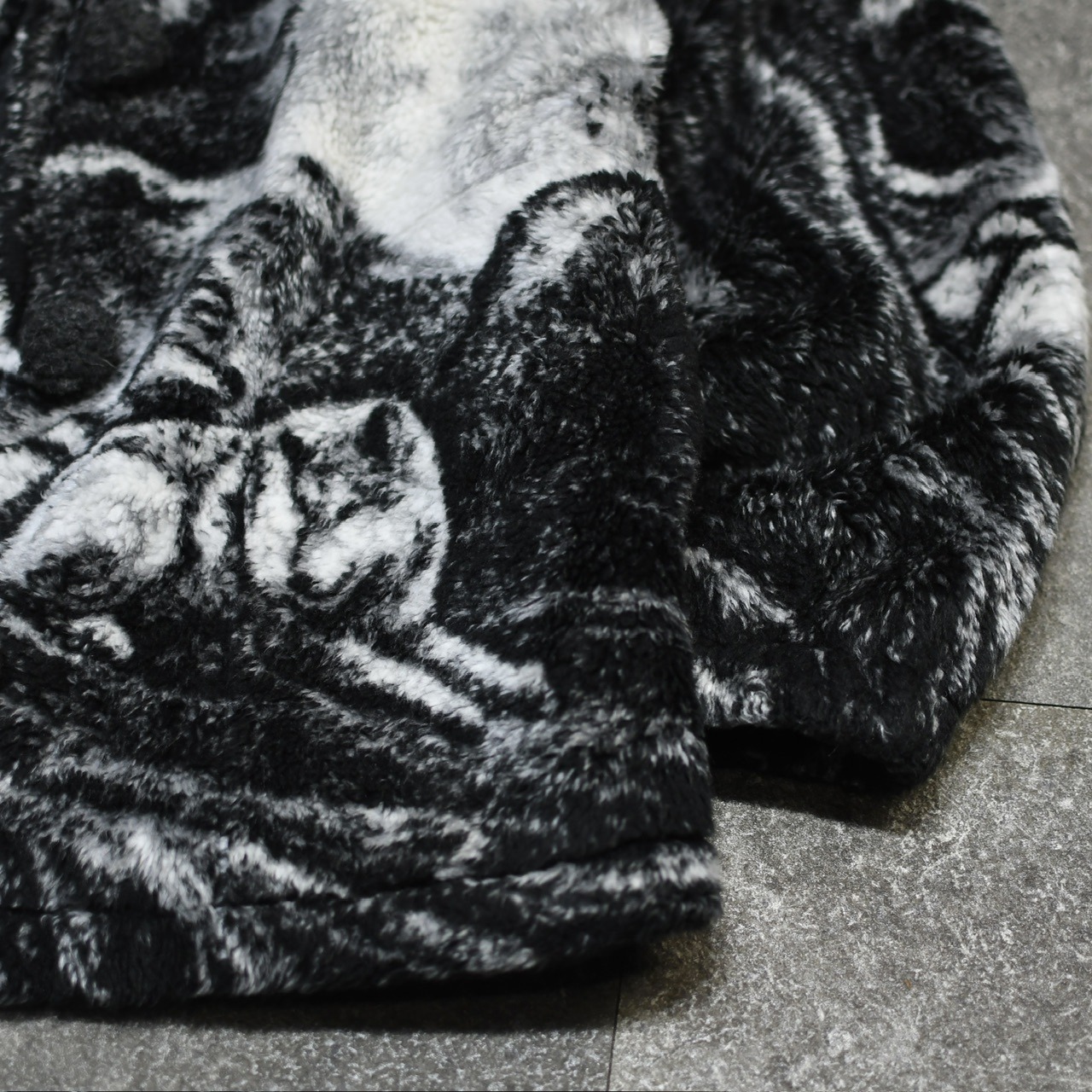 animal pattern fleece jacket